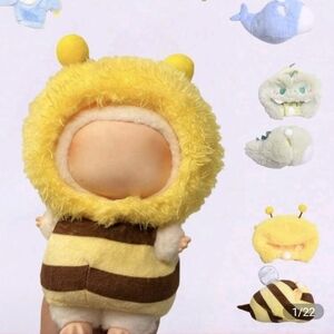 Adorable Bee Plush Outfit For 17cm Labubu